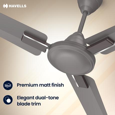Havells Thrill Decor 120 cm (1200 mm) Ceiling Fan, Stone Grey-2