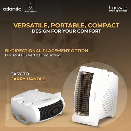 Hindware Peppi 2000 W Fan Room Heater, White-2