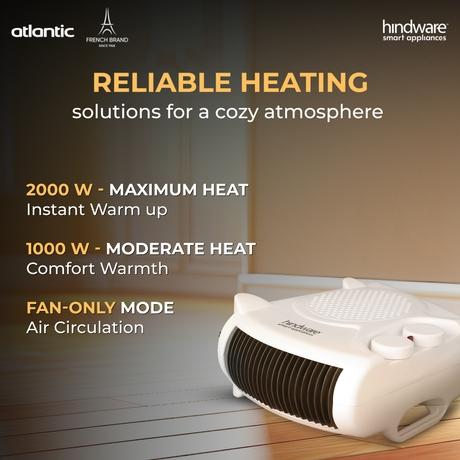 Hindware Peppi 2000 W Fan Room Heater, White-3