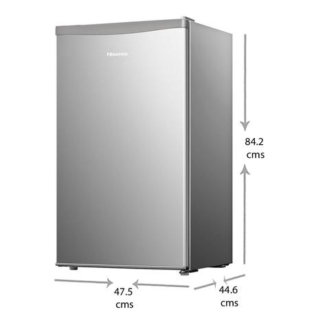 Hisense 93L 1 Star Direct Cool Mini Bar Refrigerator (RR120D4ASB1 Silver)-1