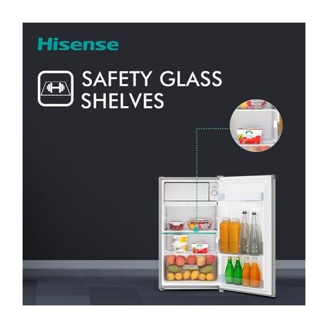 Hisense 93L 1 Star Direct Cool Mini Bar Refrigerator (RR120D4ASB1 Silver)-7