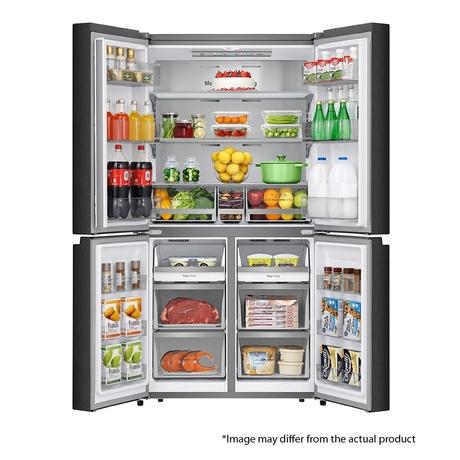 HISENSE 670 litres Four Door Refrigerator with Durable Inverter Technology, Black, RQ670N4SBU-11