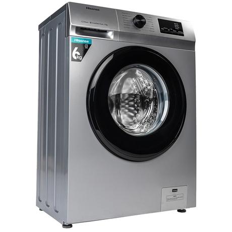 Hisense 6.0 Kg Fully-Automatic Front Loading Washing Machine (WFVB6010MS, Silver, Steam Wash, Built in Heater), Silver-3