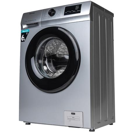 Hisense 6.0 Kg Fully-Automatic Front Loading Washing Machine (WFVB6010MS, Silver, Steam Wash, Built in Heater), Silver-4
