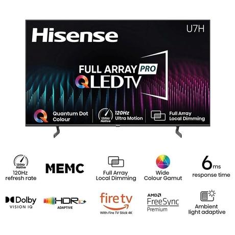 Buy Hisense 139 cm (55 Inch) Ultra HD (4K) QLED Smart TV, U7H