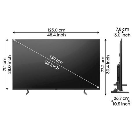 Buy Hisense 139 cm (55 Inch) Ultra HD (4K) QLED Smart TV, U7H