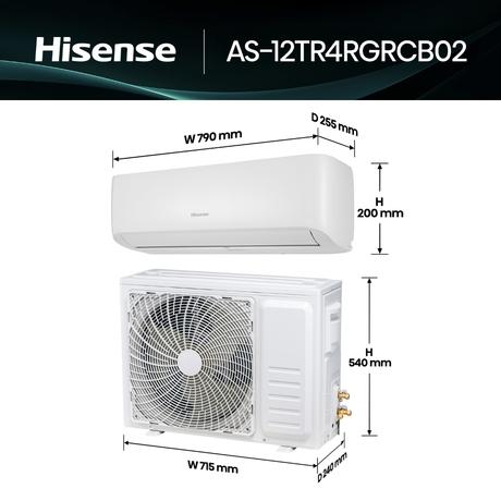 Hisense IntelliCool 1 Ton 3 Star Inverter Split AC, AS-12TR4RGRCB02-15