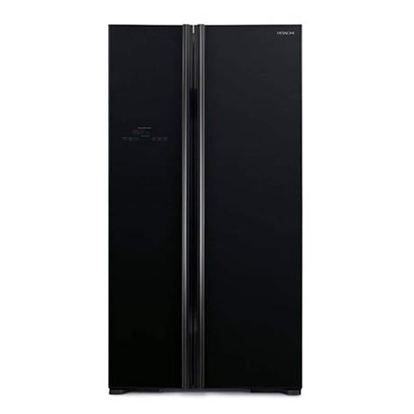 Buy Hitachi 659 litres Side-by-Side Refrigerator, Glass Black R