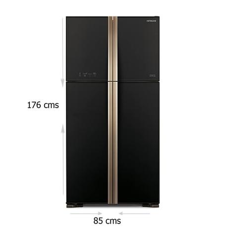 Buy Hitachi 563 litres French Door Refrigerator, Glass Black R