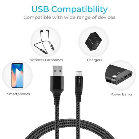 Buy Ambrane BCM-10 Micro USB Cable, Black at Best Price on