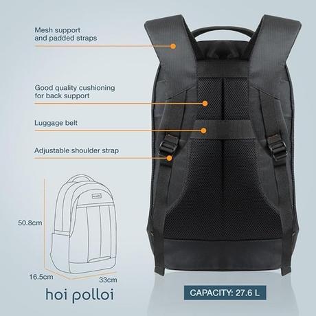 Hoi Polloi Premium 39.62 cm (15.6 inch) Laptop Backpack and Sleeve Combo HPXL0002/SL1-4