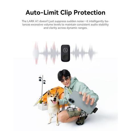 Hollyland Lark A1 Duo Wireless Microphone, Black-8