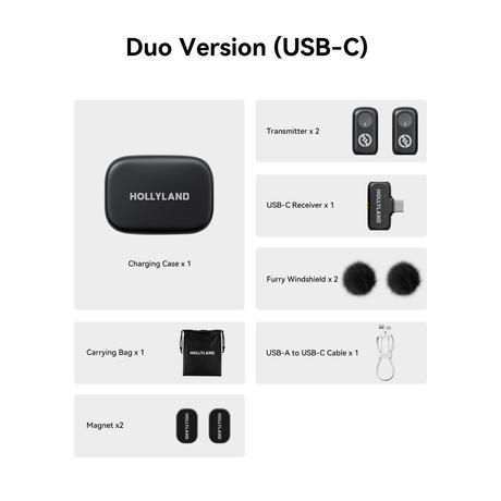 Hollyland Lark A1 Duo Wireless Microphone, Black-9