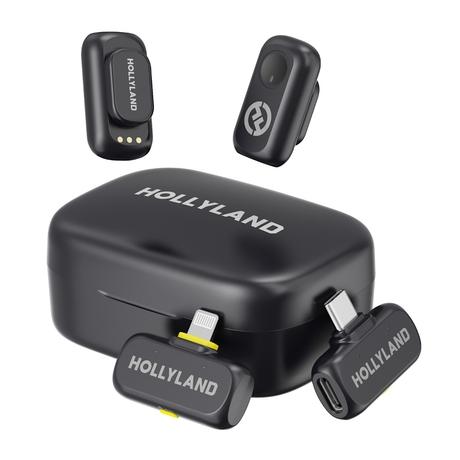 Hollyland LARK A1 Combo (Space Gray) Wireless Microphone, Black-0