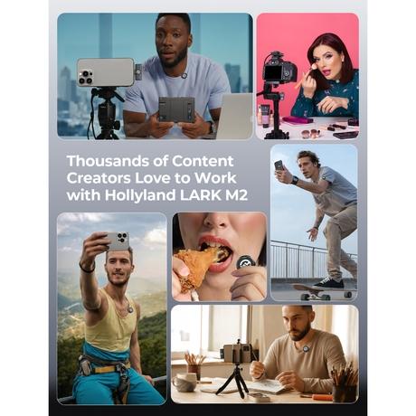 Hollyland Lark M2 Combo Wireless Microphone, Black-8