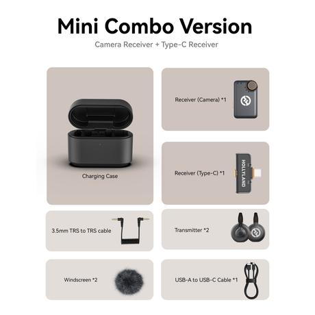 Hollyland Lark M2S Combo Mini Wireless Microphone, Black-9