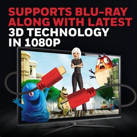 Honeywell 3 Meter High Speed HDMI 1.4 Cable with Ethernet HDMI Connector, Black-3