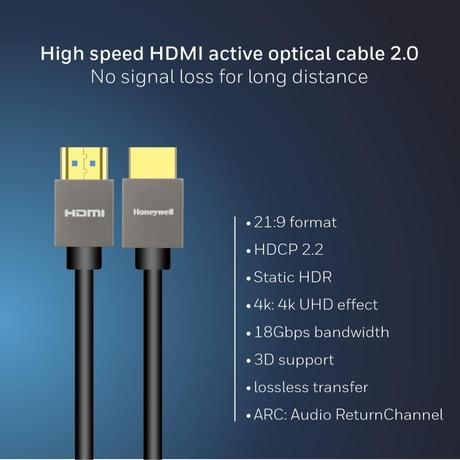 Honeywell HDM2MSLM 5 meter High Speed Short Collar HDMI Cable with Ethernet-2