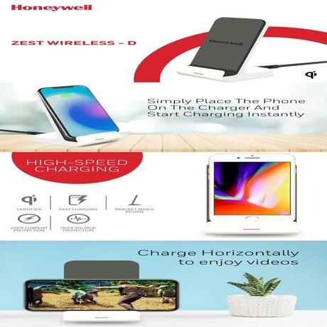 Honeywell CHGQI Zest Wireless D Charger, White & Black-5