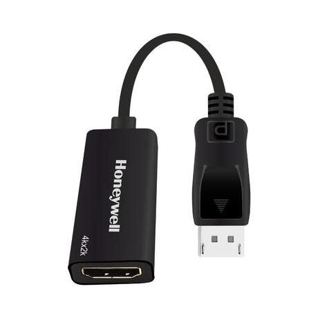 Honeywell Display Port to HDMI Adapter, 4K 3D Resolution with Surround Sound Audio Support, Male-Female Adapter, Compatible with LED Displays, Laptop, Gaming Console, Projector- Black-1