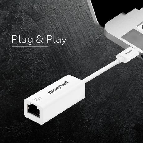 Honeywell High-Speed Type C to RJ45 Gigabit Ethernet Adapter, with Network LAN speeds of 10/100/1000 MBPS, Universally Compatible with all Type C MacBooks, laptops, PCs, Xbox, PS5, Tablets, etc.-4