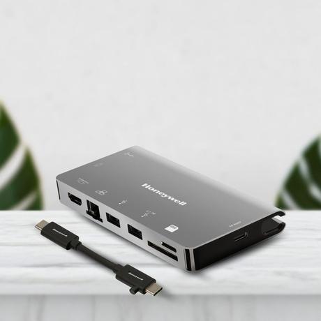 Honeywell 8-in-1 Type C Ultra Dock with 4K HDMI, VGA, RJ45 Ethernet, 2xUSB 3.0 & Type C 3.0 port, SD & Micro SD slot, Compatible with all Type C Devices- MacBook Laptop, PC, thunderbolt 3-2
