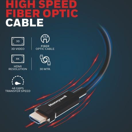 Honeywell 50 Meter HDMI 2.1 AOC Compliant Cable, Black-1