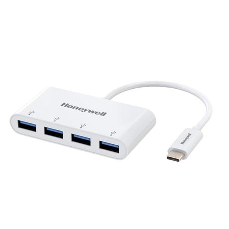 Honeywell Momentum Type C to 4xUSB 3.0 Hub, Super-Fast Transmission Speed 5GBPS, Max Current 900mA per port, Universally Compatible with all Type C- MacBook, Laptop, PC, Printer, Mobiles, Keyboard-0