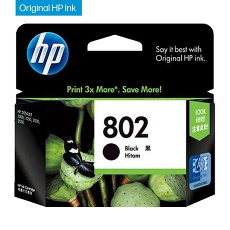HP 802 Ink Cartridge, Black-0