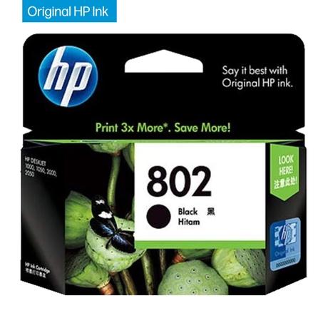 HP 802 Ink Cartridge, Black-0