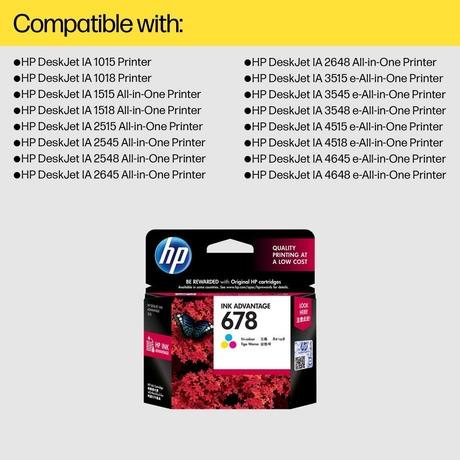 HP 678 Ink Cartridge, Tri-Color-8