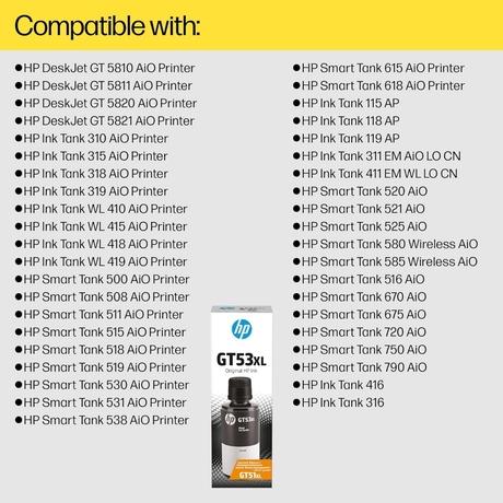 HP GT53XL Original Ink Bottle, Black-2