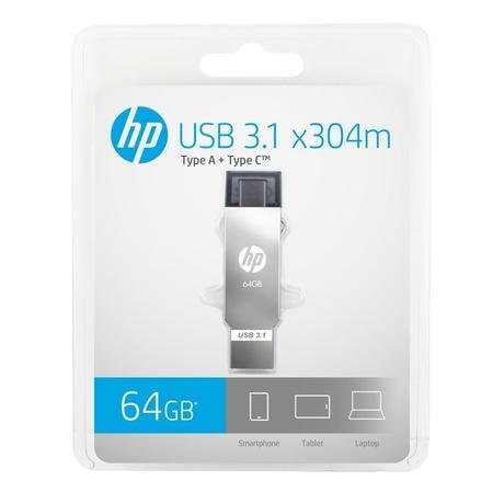 HP 64 GB x304m Dual Drive 3.1 Type-C OTG Flash Drive, MM-OTG064GB-03P-3