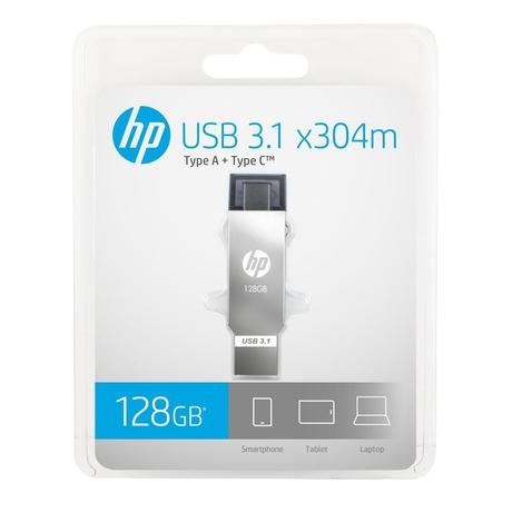 HP 128 GB x304m Dual Drive 3.1 Type-C OTG Flash Drive, MM-OTG128GB-03P-3
