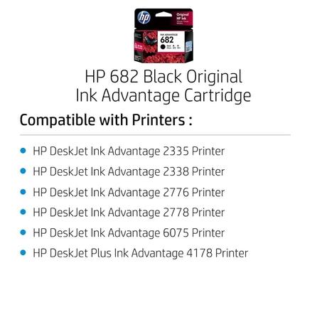 HP 682 Original Ink Cartridge, Black-13