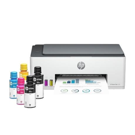 HP Smart Tank 520 All-in-one Colour Printer with 1 Extra Black Ink Bottle (Upto 8000 Black and 6000 Colour Prints) and 1 Year Extended Warranty with PHA Coverage, Print, Scan & Copy for Office/Home-0