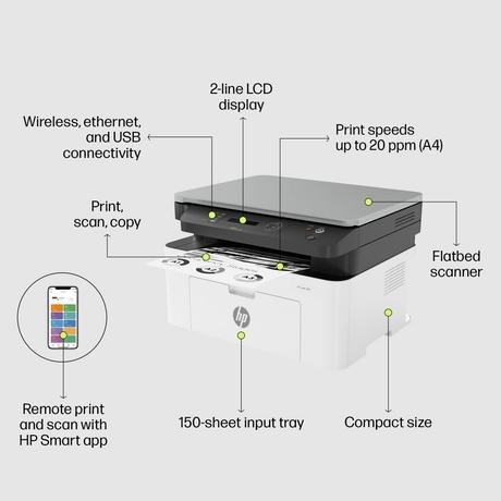 HP MFP Laser Printer 1188NW-2