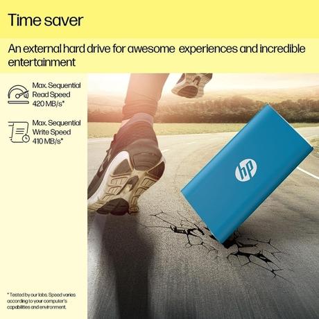 HP 500 GB P500 Portable Solid State Drive (SSD) Blue-2