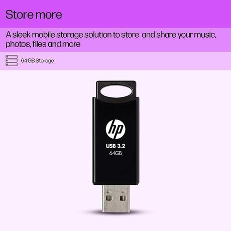 HP 64 GB 712w USB 3.2 Flash Drive Black-1