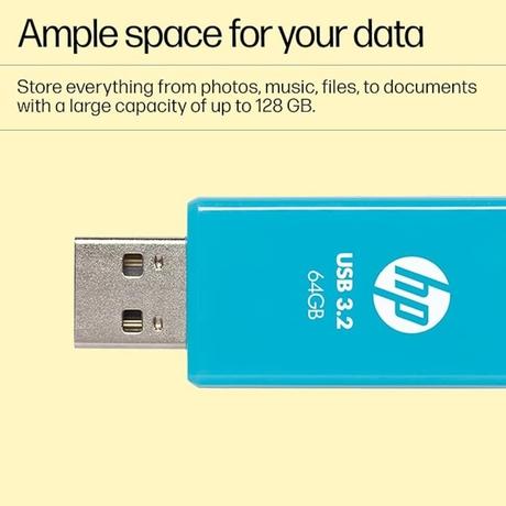 HP 64 GB 712w USB 3.2 Flash Drive Blue-5