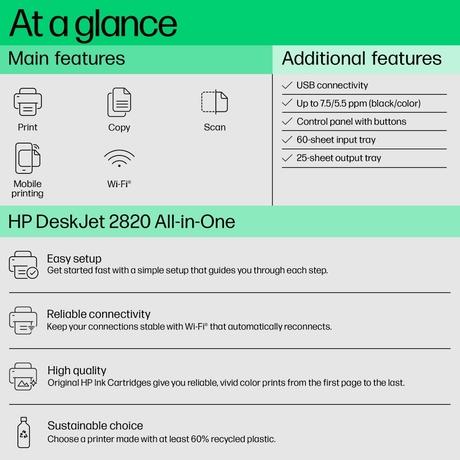 HP DeskJet 2820 Wireless Color All-in-One Printer-7