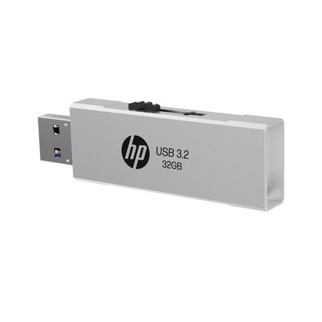 HP 818w 32 GB USB 3.2 Flash Drive, Silver Metal-2