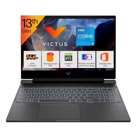 HP Victus 15 15-fa2703TX Gaming Laptop (Intel Core i5-13420H/16 GB/512 GB SSD/4 GB-Nvidia GeForce RTX 2050/Windows 11 Home/MSOffice/Full HD), 39.62 cm - 15.6 inch, Mica Silver-0