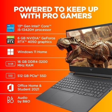 HP Victus 15-FA2701TX Gaming Laptop (Intel Core i5-13420H/16 GB /512 GB SSD/6 GB-Nvidia GeForce RTX 4050 /Windows 11 Home/MS Office Home 2024/Full HD), 39.62 cm - 15.6 inch, Performance Blue-3