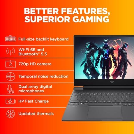 HP Victus 15-FA2701TX Gaming Laptop (Intel Core i5-13420H/16 GB /512 GB SSD/6 GB-Nvidia GeForce RTX 4050 /Windows 11 Home/MS Office Home 2024/Full HD), 39.62 cm - 15.6 inch, Performance Blue-5
