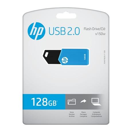 HP 128 GB v150w USB Pen Drive, Blue-3