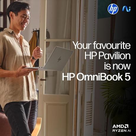 HP OmniBook 5 NGAI 16-AG1048AU Standard Laptop (AMD Ryzen 7 AI 7 350/16 GB/512 GB SSD/AMD Radeon 840M Graphics/Windows 11 Home/MSOffice + MISC PC Game Pass DA 3M/2K), 40.6 cm - 16 inch, Glacier Silver-2