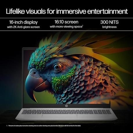 HP OmniBook 5 OmniBook 5 NGAI 16-AG1037AU Standard Laptop (AMD Ryzen 5 AI 5 340/16 GB/512 GB SSD/AMD Radeon 840M Graphics/Windows 11 Home/MS Office + MISC PC Game Pass DA 3M/2K), 40.6 cm - 16 inch, Glacier Silver-10