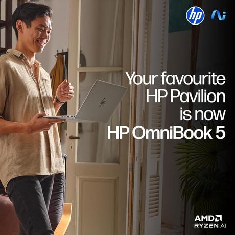 HP OmniBook 5 OmniBook 5 NGAI 16-AG1037AU Standard Laptop (AMD Ryzen 5 AI 5 340/16 GB/512 GB SSD/AMD Radeon 840M Graphics/Windows 11 Home/MS Office + MISC PC Game Pass DA 3M/2K), 40.6 cm - 16 inch, Glacier Silver-2