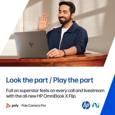 HP OmniBook X Flip 14-fm0058TU Convertible Laptop (Intel Ultra 5-226V 40 NPU TOPs/16 GB /512 GB SSD/Intel Arc Graphics/Next Gen Windows/Microsoft Office 2021 Home & Student/OLED), 35.6 cm - 14 inch, Glacier Silver-6